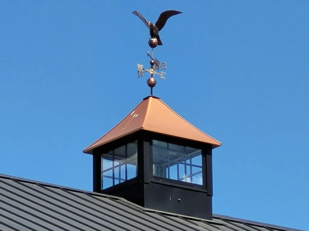 cupola textured black with copper top eagle